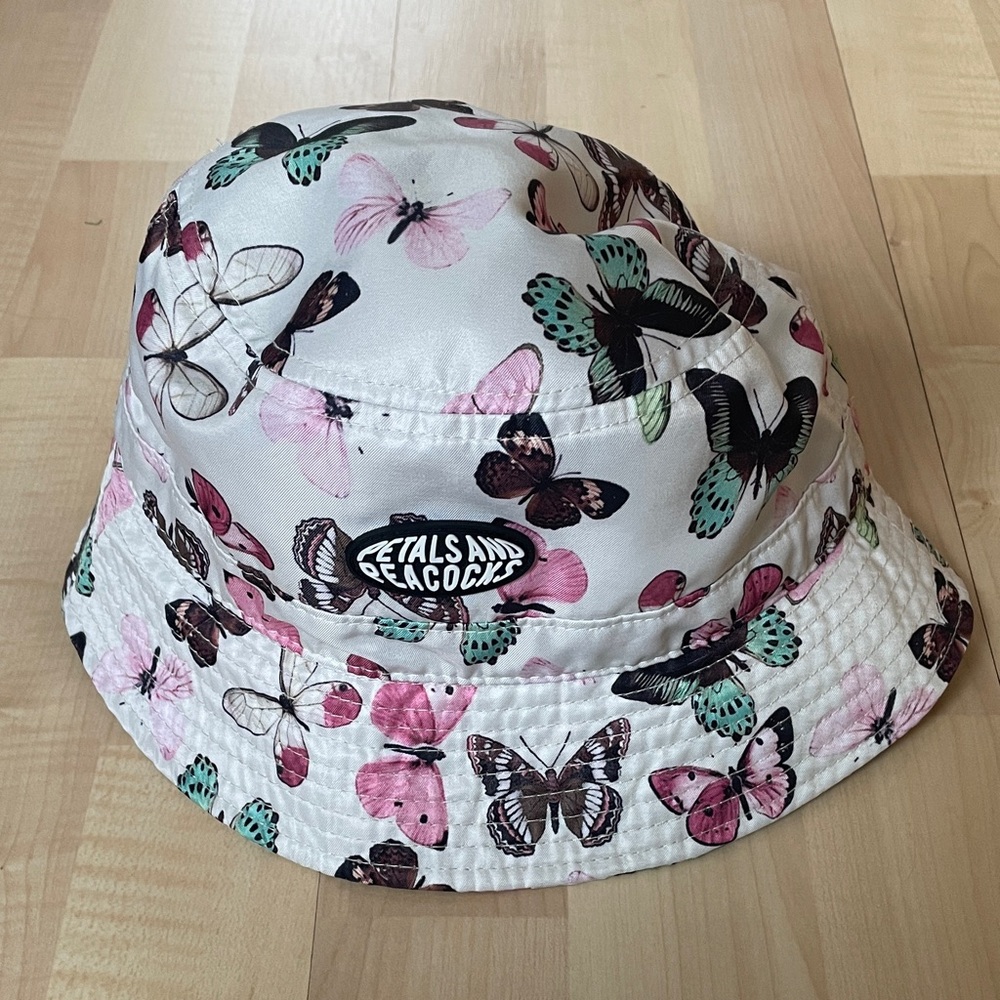 Petals & Peacocks butterfly bucket hat